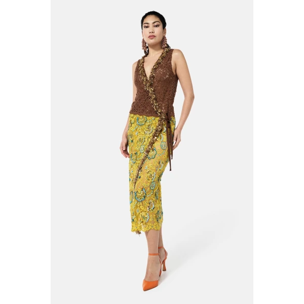 Romance Was Born Retro Modernism Wrap Dress, view 3