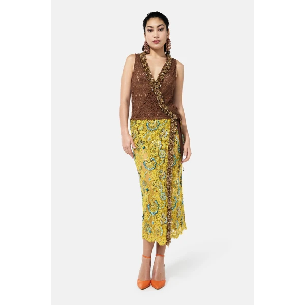 Romance Was Born Retro Modernism Wrap Dress, view 4