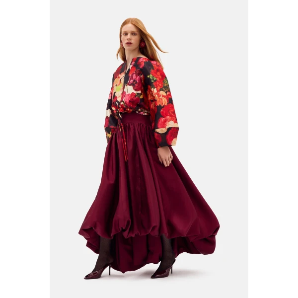 Romance Was Born Taffeta Balloon Skirt, view 2