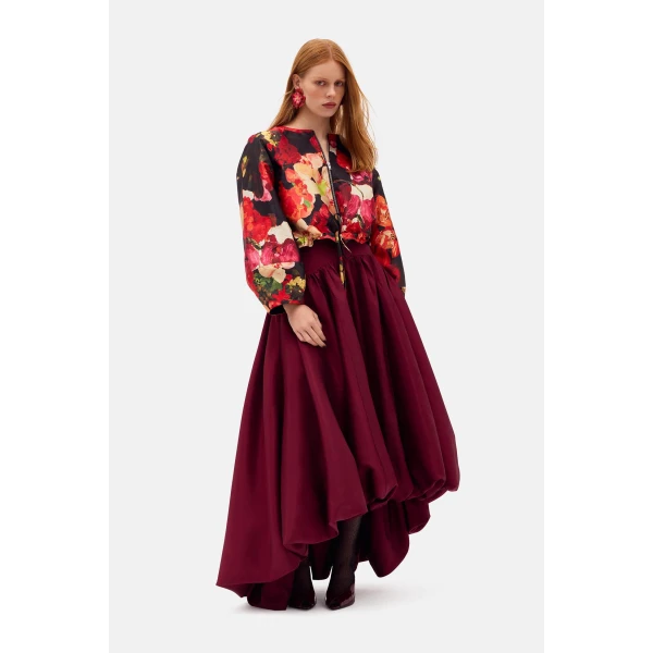 Romance Was Born Taffeta Balloon Skirt, view 3