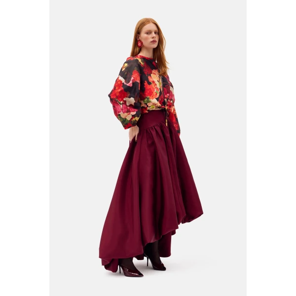 Romance Was Born Taffeta Balloon Skirt, view 4