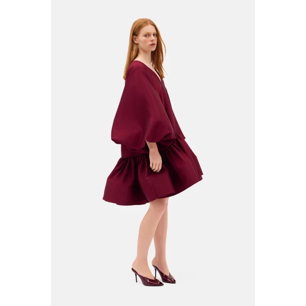 Romance Was Born Taffeta Ruffle Dress, view 3