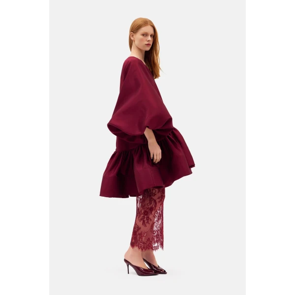 Romance Was Born Taffeta Ruffle Dress, view 5