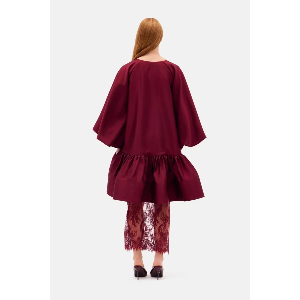 Romance Was Born Taffeta Ruffle Dress, view 6