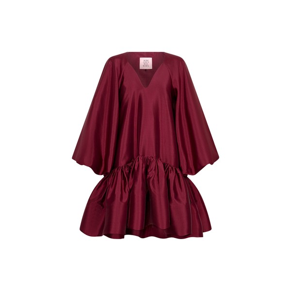 Romance Was Born Taffeta Ruffle Dress