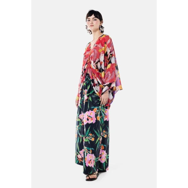 Romance Was Born Tropical Magnolia Chiffon Top, view 5