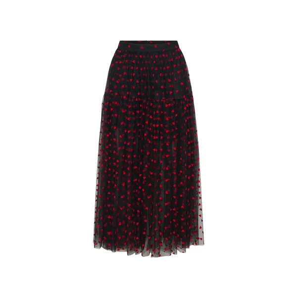 Romance Was Born Tulle Heart Maxi Skirt