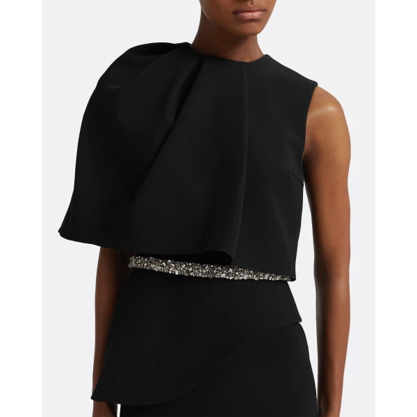 Safiyaa Alambra Long Dress in Black, view 4