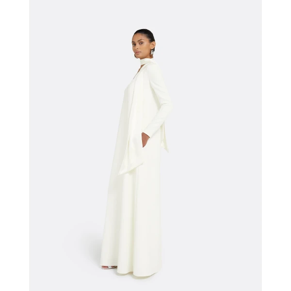 Safiyaa Aleah Ivory Long Dress, view 5