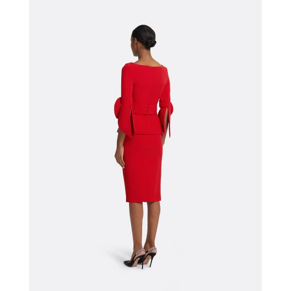 Safiyaa Alondra Dress in Cherry Red, view 3