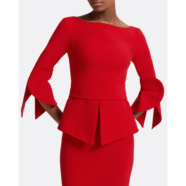 Safiyaa Alondra Dress in Cherry Red, view 4