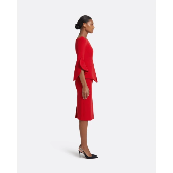Safiyaa Alondra Dress in Cherry Red, view 5
