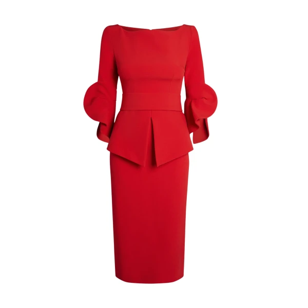 Safiyaa Alondra Dress in Cherry Red