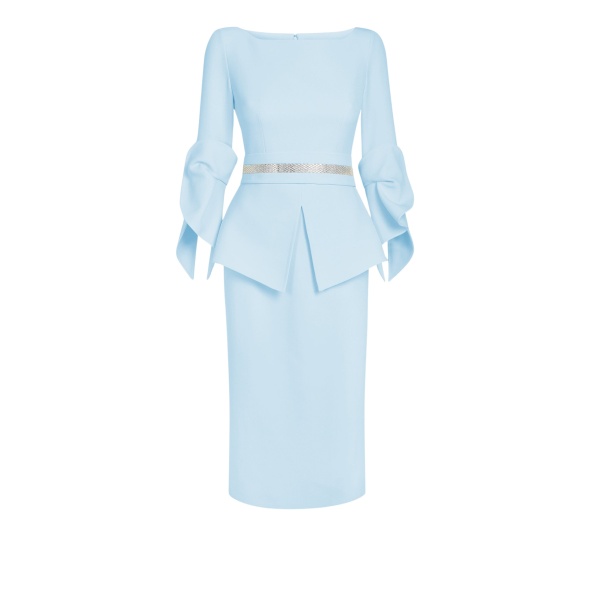 Safiyaa Alondra Pale Blue Midi Dress
