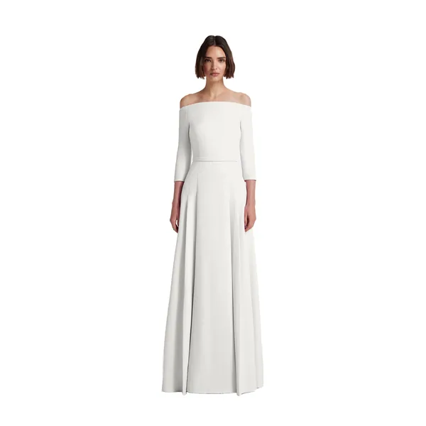 Safiyaa Amadora Long Dress in Ivory, view 2