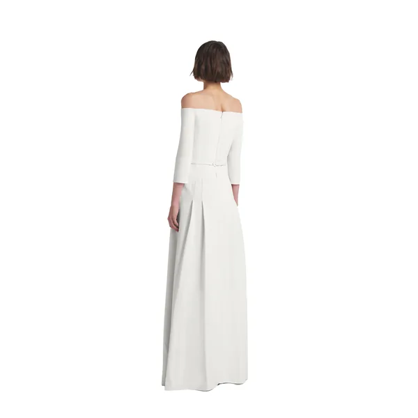 Safiyaa Amadora Long Dress in Ivory, view 3