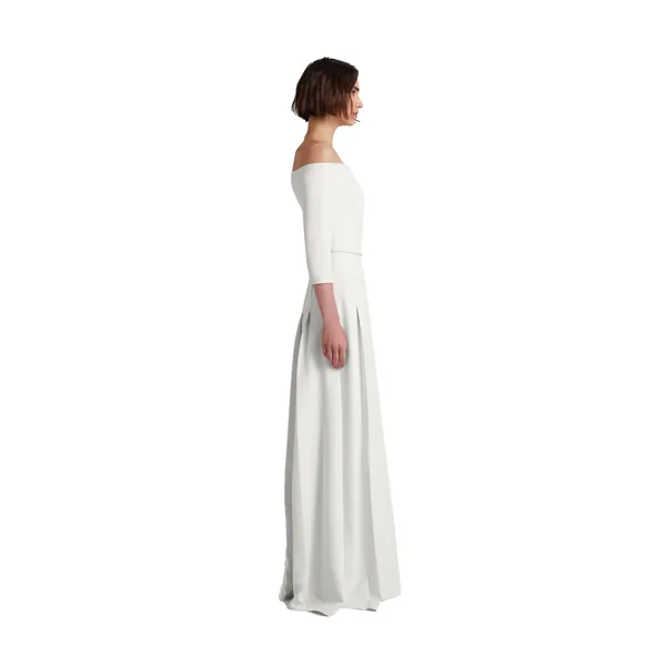 Safiyaa Amadora Long Dress in Ivory, view 5