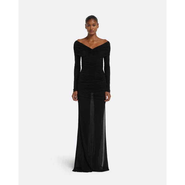 Safiyaa Ardyn Long Dress in Black, view 2