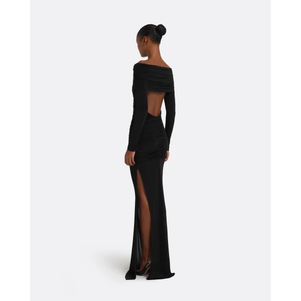 Safiyaa Ardyn Long Dress in Black, view 3