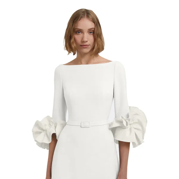 Safiyaa Belisa Long Dress in Ivory, view 4