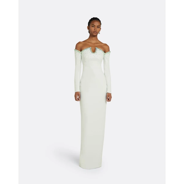 Safiyaa Bessy Glacier Long Dress, view 2