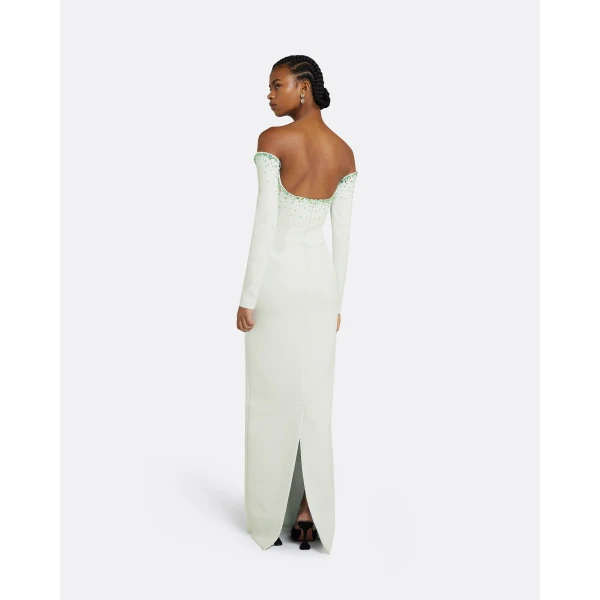 Safiyaa Bessy Glacier Long Dress, view 3