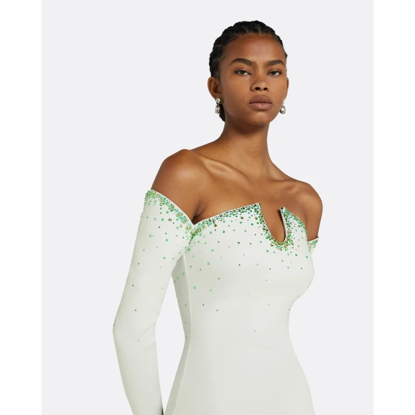 Safiyaa Bessy Glacier Long Dress, view 4