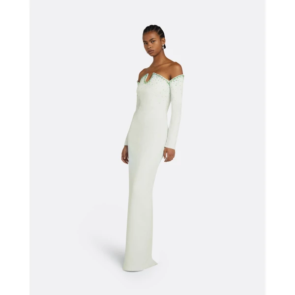 Safiyaa Bessy Glacier Long Dress, view 5