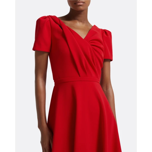 Safiyaa Cecilia Dresses in Cherry Red Dress, view 4