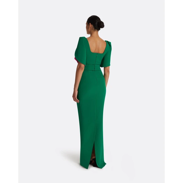 Safiyaa Dara Jewel Green Long Dress, view 3