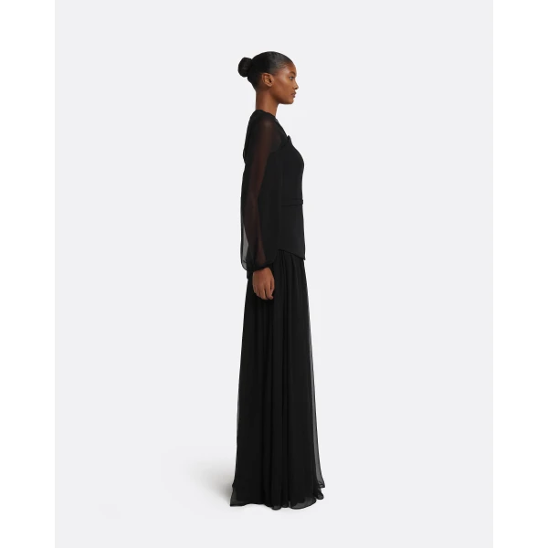 Safiyaa Finley Long Dress in Black, view 5