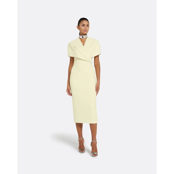 Safiyaa Flora Buttermilk Midi Dress, view 2
