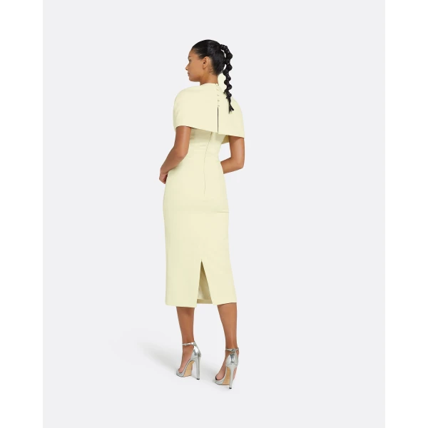 Safiyaa Flora Buttermilk Midi Dress, view 3