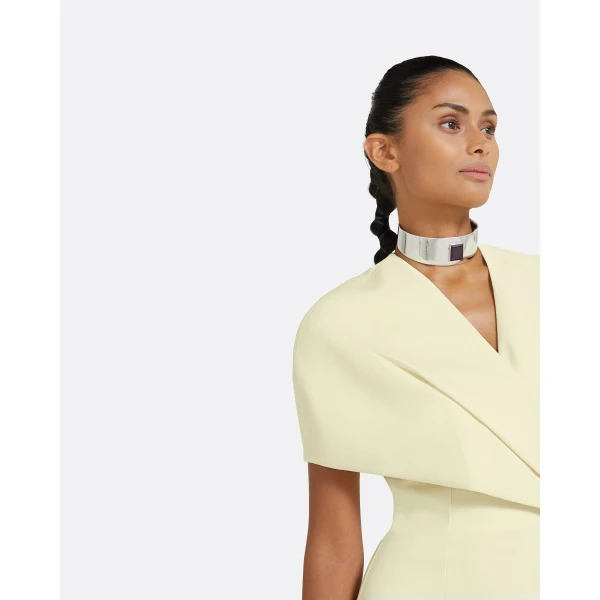 Safiyaa Flora Buttermilk Midi Dress, view 4