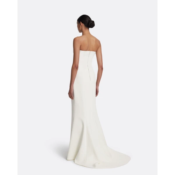 Safiyaa Gabriella Long Dress in Ivory, view 3