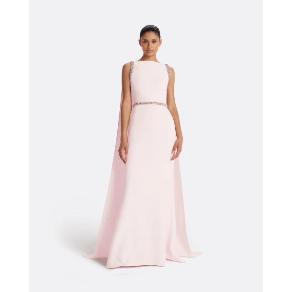 Safiyaa Ginevra Barely Pink Long Dress, view 2
