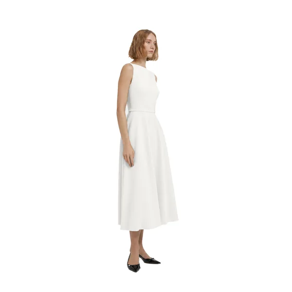 Safiyaa Ginny Midi Dress in Ivory, view 5