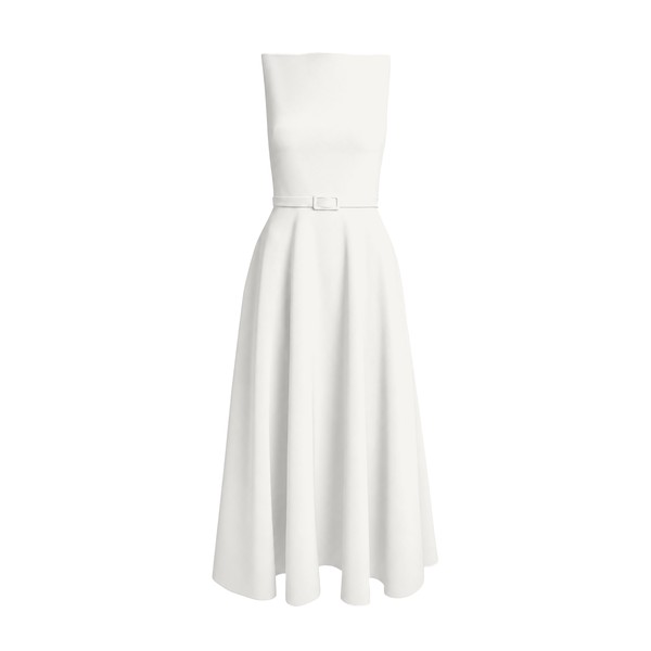 Safiyaa Ginny Midi Dress in Ivory