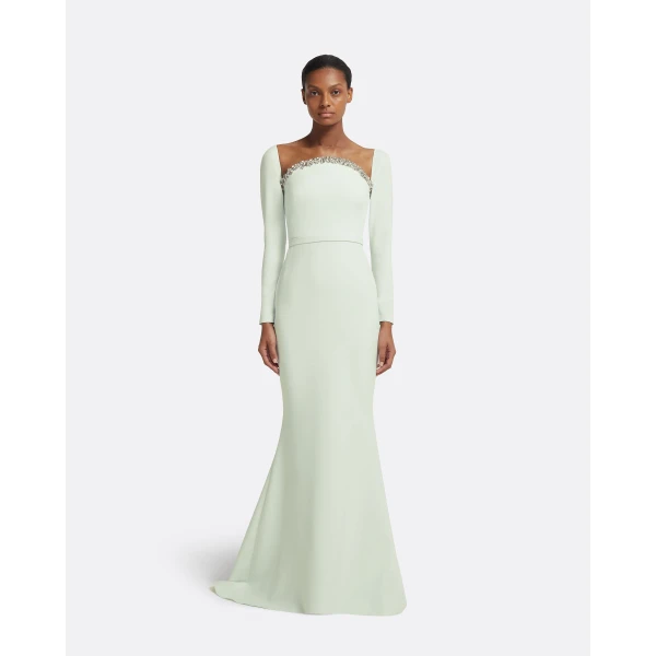 Safiyaa Heidi Long Dress in Spearmint, view 2