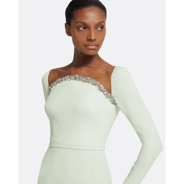 Safiyaa Heidi Long Dress in Spearmint, view 4