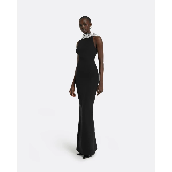 Safiyaa Holli Black Long Dress, view 4
