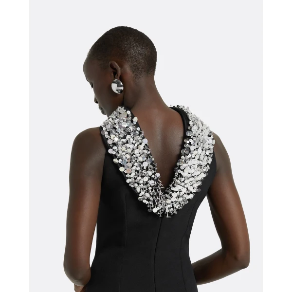 Safiyaa Holli Black Long Dress, view 6