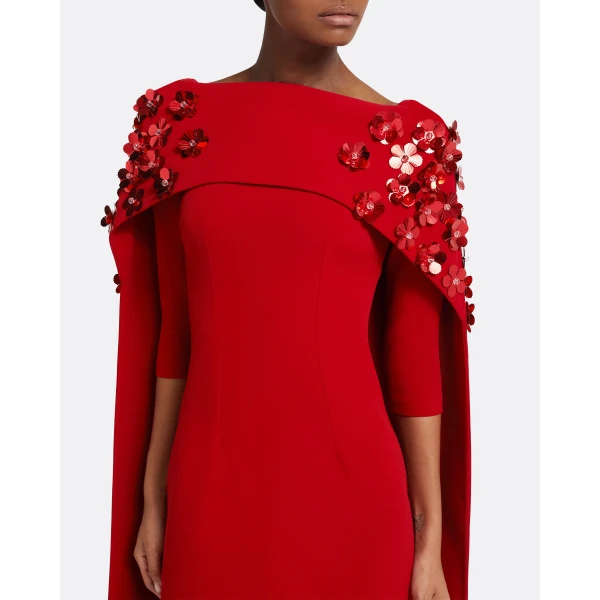 Safiyaa Isabella Harness With Soshin Dress in Cherry Red, view 4