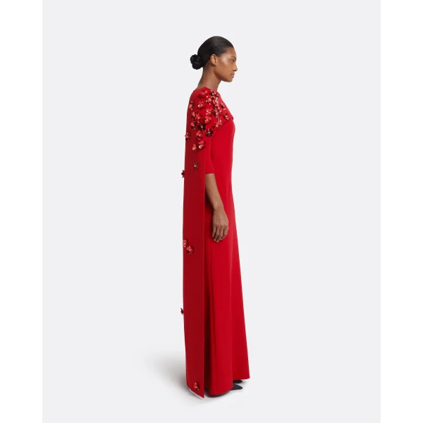 Safiyaa Isabella Harness With Soshin Dress in Cherry Red, view 5