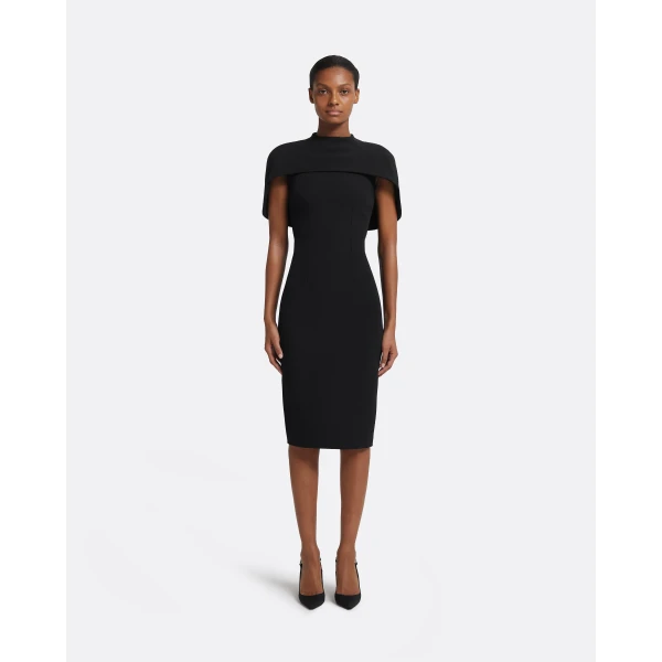 Safiyaa Kalika Black Midi Dress, view 2