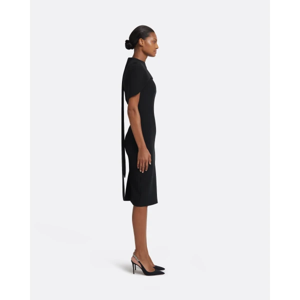 Safiyaa Kalika Black Midi Dress, view 5
