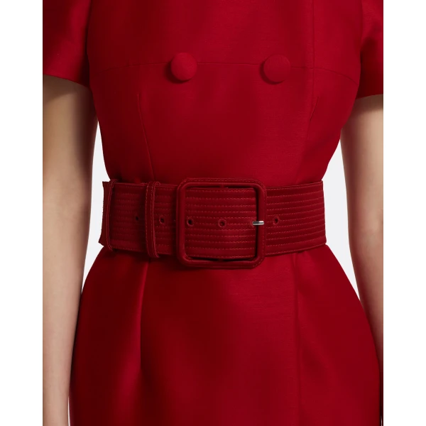 Safiyaa Kamari Midi Dress in Swinton on Radiant Red, view 4