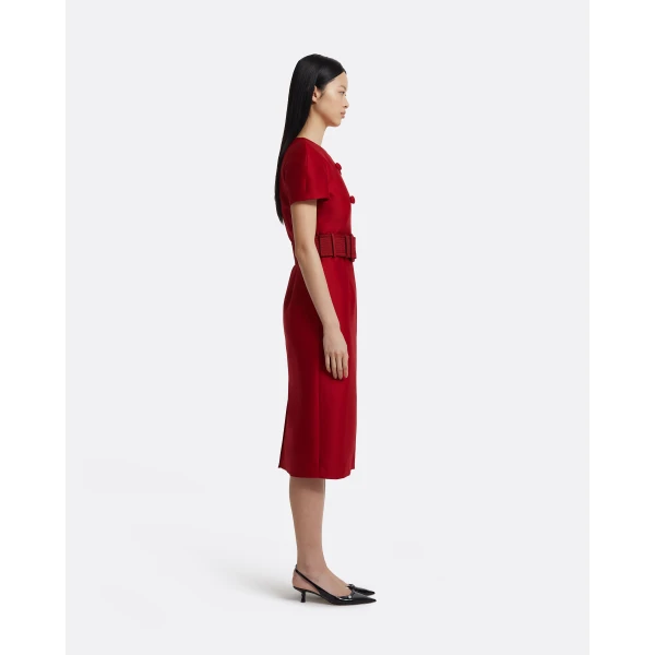 Safiyaa Kamari Midi Dress in Swinton on Radiant Red, view 5