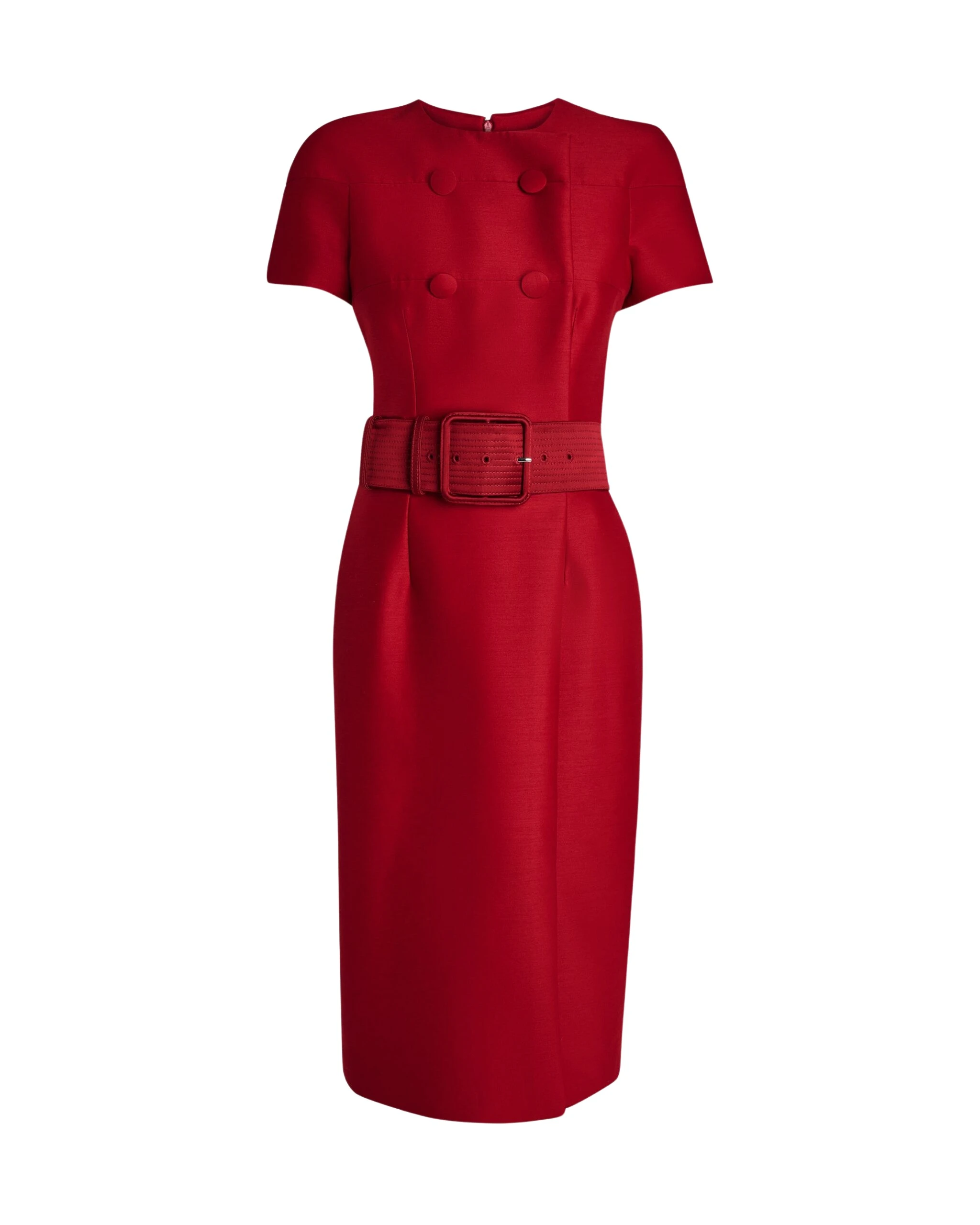 Kamari Midi Dress in Swinton on Radiant Red