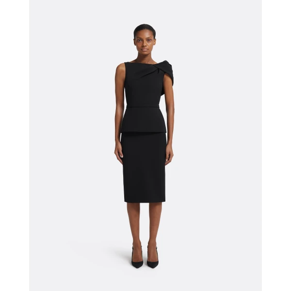 Safiyaa Mabila Black Midi Dress, view 2